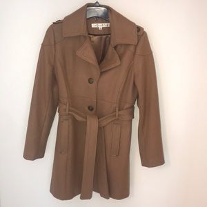 Kenneth Cole Tan trench coat with tie belt